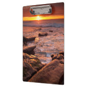 Gezeitenbecken bei Sonnenuntergang, Kalifornien Klemmbrett (Links)