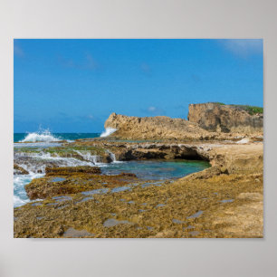 Gezeitenbecken und Felskeile von Punta Las Tunas Poster