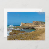 Gezeitenbecken und Felskeile von Punta Las Tunas Postkarte (Vorne/Hinten)