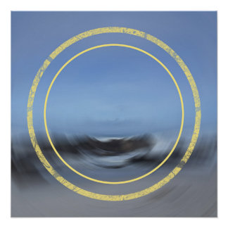 Gezeitenfluss Abstrakt Seascape Poster