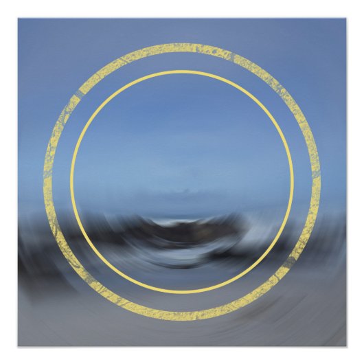 Gezeitenfluss Abstrakt Seascape Poster (Vorderseite)