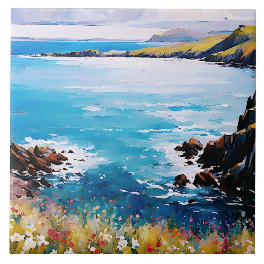 Gezeitenträume und Wiesen-Brisen Fliese (Vorderseite)