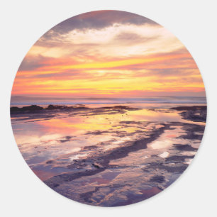 Gezeitentümpel an den Sunset Cliffs Runder Aufkleber