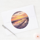 Gezeitentümpel an den Sunset Cliffs Runder Aufkleber (Umschlag)