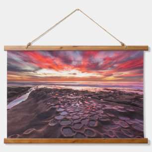 Gezeitentümpel in La Jolla, CA Wandteppich Mit Holzrahmen