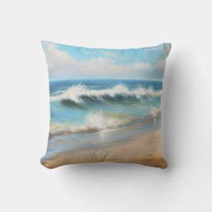 Gezeitenwave Ocean Beach Wave Art Kissen