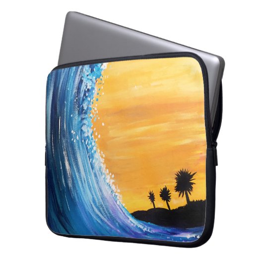 Gezeitenwelle Laptopschutzhülle (Vorderseite Links)