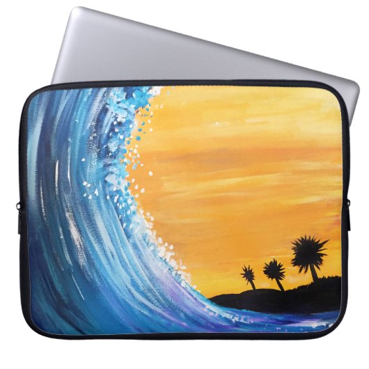 Gezeitenwelle Laptopschutzhülle (Vorderseite)