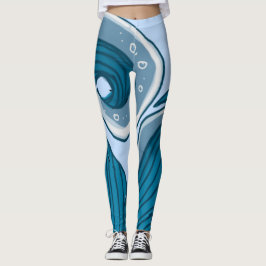 Gezeitenwellen Abstrakte OzeanLeggings Leggings