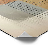 Gezersplitterte Erdtongeometrie Poster (Ecke)