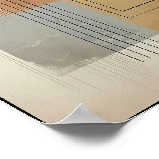 Gezersplitterte Erdtongeometrie Poster (Ecke)