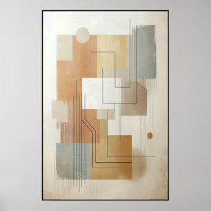 Gezersplitterte Erdtongeometrie Poster