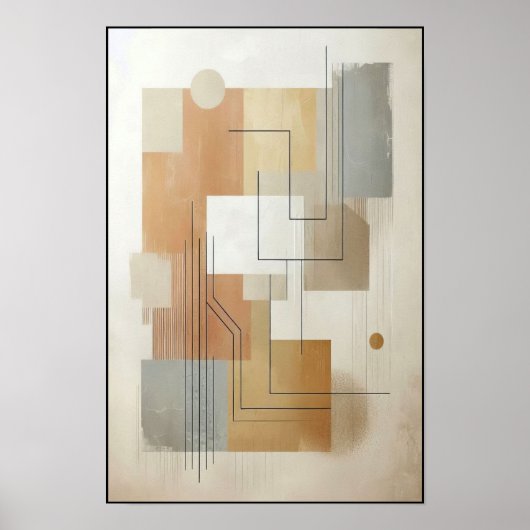 Gezersplitterte Erdtongeometrie Poster (Vorne)