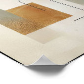 Gezersplitterte Erdtongeometrie Poster (Ecke)