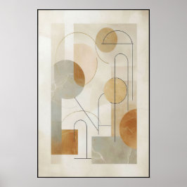 Gezersplitterte Erdtongeometrie Poster