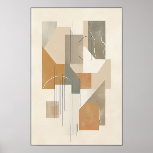 Gezersplitterte Erdtongeometrie Poster (Vorne)