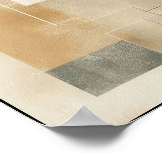 Gezersplitterte Erdtongeometrie Poster (Ecke)