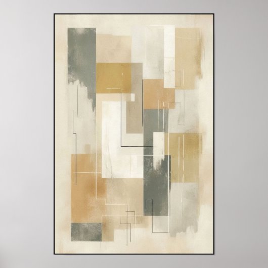 Gezersplitterte Erdtongeometrie Poster (Vorne)