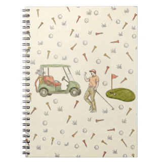 Gezichnetes Golf-Style-Notizbuch Notizblock