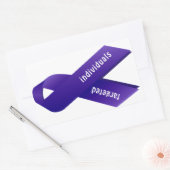 Gezielte Einzelpersonen Bewusstsein Indigo Ribbon Rechteckiger Aufkleber (Umschlag)