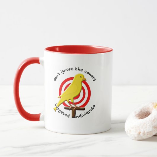 Gezielte individuelle Sensibilisierungskanarie mit Tasse (Mit Donut)