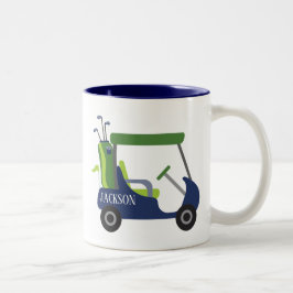 Gezielte Umarmung von Navy & Green Golf Zweifarbige Tasse