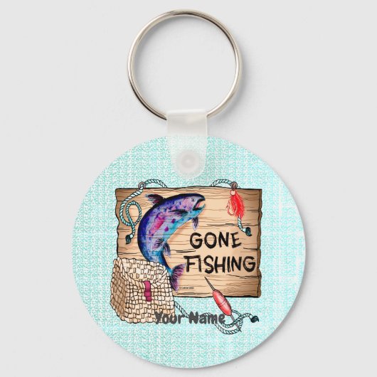 Gezielter Fischfang Schlüsselanhänger (Vorderseite)