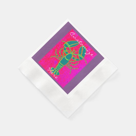 Gezielter GrünHummer Serviette (Ecke)