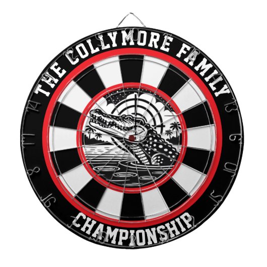 Gezieltes Crocodile Lake Design Dartscheibe (vorne)