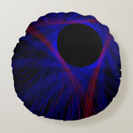 Gezieltes dreieckiges geometrisches Rundkissen Rundes Kissen