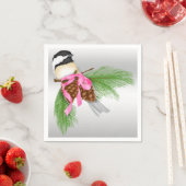 Gezierte Kegel u. Chickadee Serviette (Beispiel)