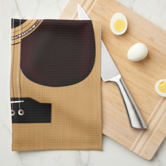 Gezierte oberste Akustikgitarre Geschirrtuch (Viertel Falte)