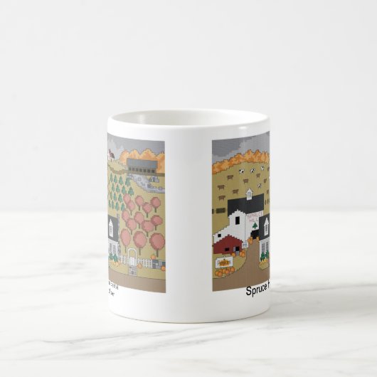 Gezierter Hügel-Herbst Kaffeetasse (Mittel)