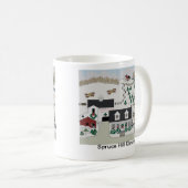 Geziertes Hügel-Weihnachten Kaffeetasse (VorderseiteRechts)