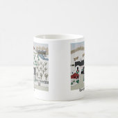 Geziertes Hügel-Weihnachten Kaffeetasse (Mittel)