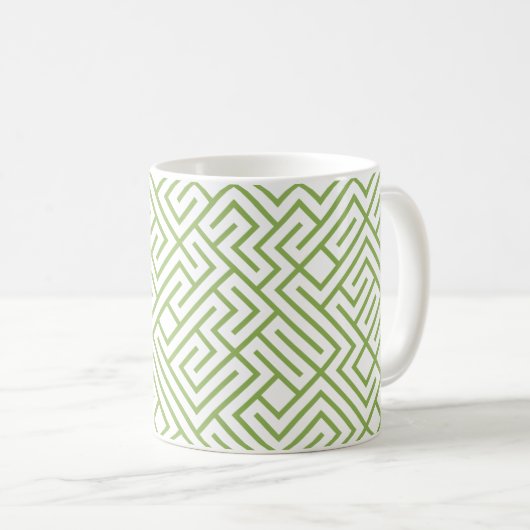 gezogene Linien 10 DRUCKEN Generativ (Grüne Linie) Kaffeetasse (VorderseiteRechts)