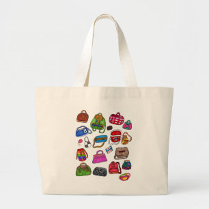 Gezogene Mode Illustrierte Tasche Muster Kunst Spa