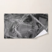 gezogene Quadrate, graue und schwarze Pinselstrich Badhandtuch Set (Handtuch)