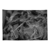 gezogene Quadrate, graue und schwarze Pinselstrich Kissenbezug (Rückseite-Rechts)