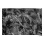 gezogene Quadrate, graue und schwarze Pinselstrich Kissenbezug (Vorderseite-Links)