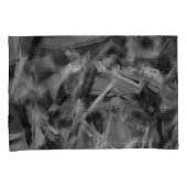 gezogene Quadrate, graue und schwarze Pinselstrich Kissenbezug (Vorderseite-Rechts)