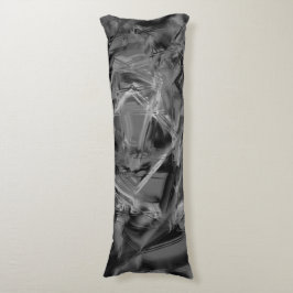 gezogene Quadrate, graue und schwarze Pinselstrich Seitenschläferkissen