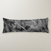 gezogene Quadrate, graue und schwarze Pinselstrich Seitenschläferkissen (Vorderseite)