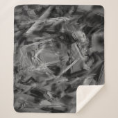 gezogene Quadrate, graue und schwarze Pinselstrich Sherpadecke (Vorderseite)