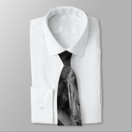 gezogene Quadrate, schwarz-graue Pinselstriche Krawatte