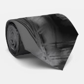 gezogene Quadrate, schwarz-graue Pinselstriche Krawatte (Gerollt)