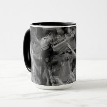 gezogene Quadrate, schwarz-graue Pinselstriche