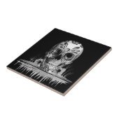 Gezogener Zucker, schmelzender Zuckerschädel Fliese (Seite)