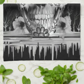 Gezogener Zucker, schmelzender Zuckerschädel Handtuch (Gefaltet)