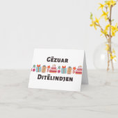 Gëzuar Ditëlindjen, Albanischer Geburtstag Karte (Gelbe Blume)